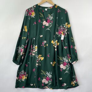 NWT Old Navy Cottagecore Floral Dress S Green Removable Slip